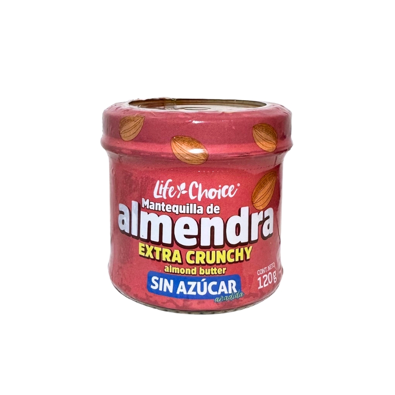 Mantequilla de Almendras Extra Crunchy Life Choice - Balance Nutrition Market Tienda Saludable Quito Mantequilla de Almendras con trozos 100% natural Life Choice